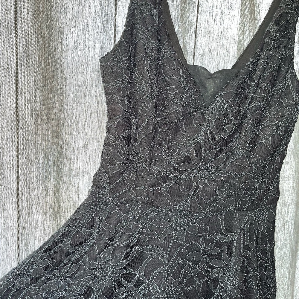 Dark grey sparkly prom dress